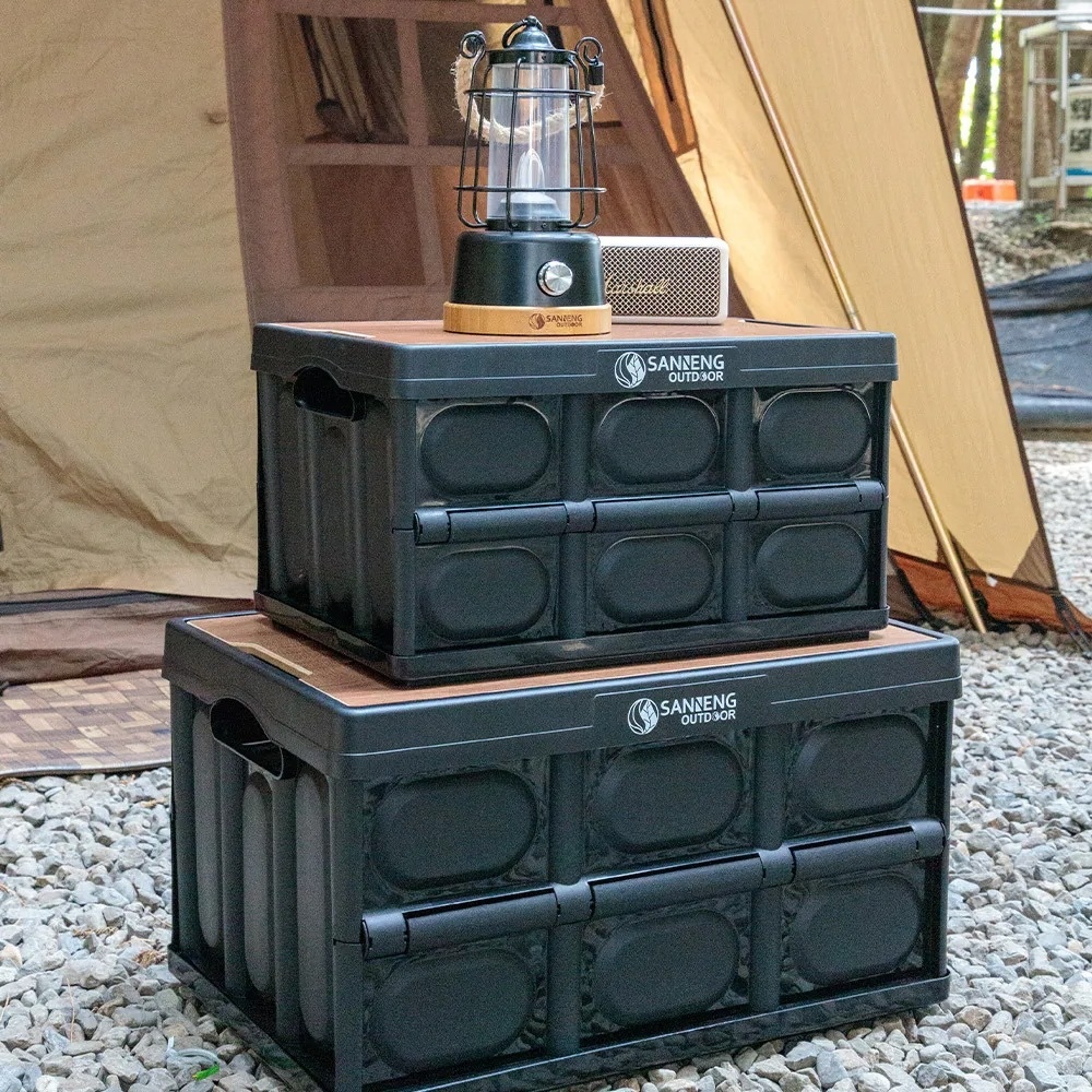 【大+小】SANNENG 木桌板折疊收納箱 DC21