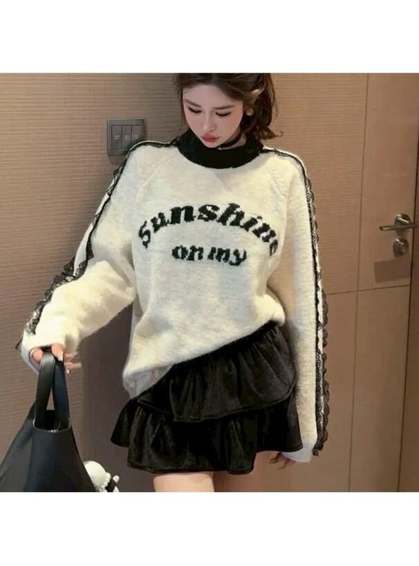 日本預訂 GL LACE線logo針織上衣