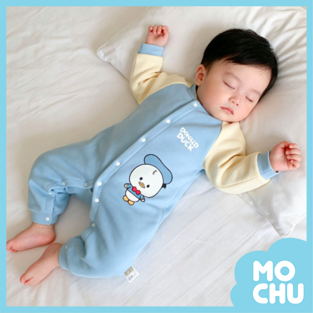 乖巧唐老鴨夾棉長袖連身衣