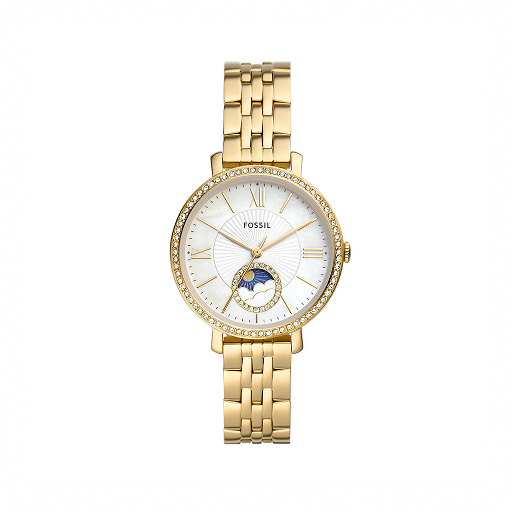 Jacqueline 系列賈姬風尚經典女錶 金色不鏽鋼錶帶 36 MM ES5167