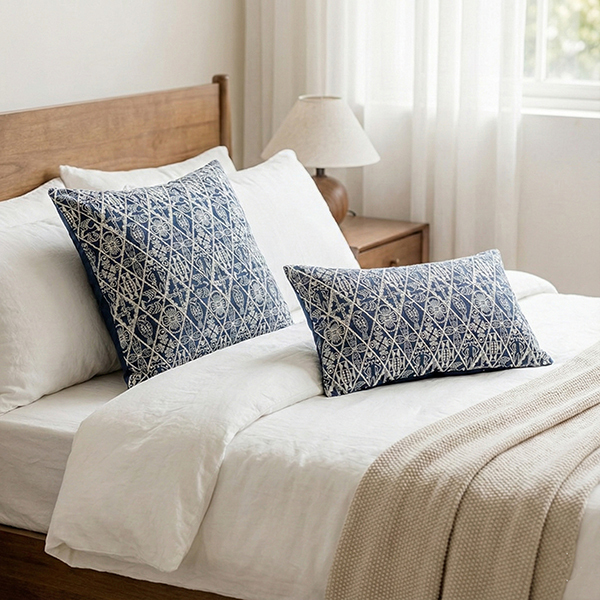 小清新北國風刺繡抱枕套