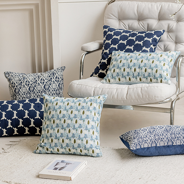 小清新北國風刺繡抱枕套