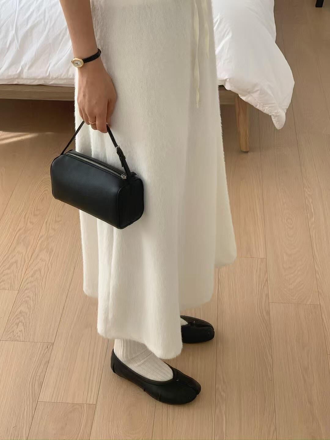 Sannah fur flare skirt