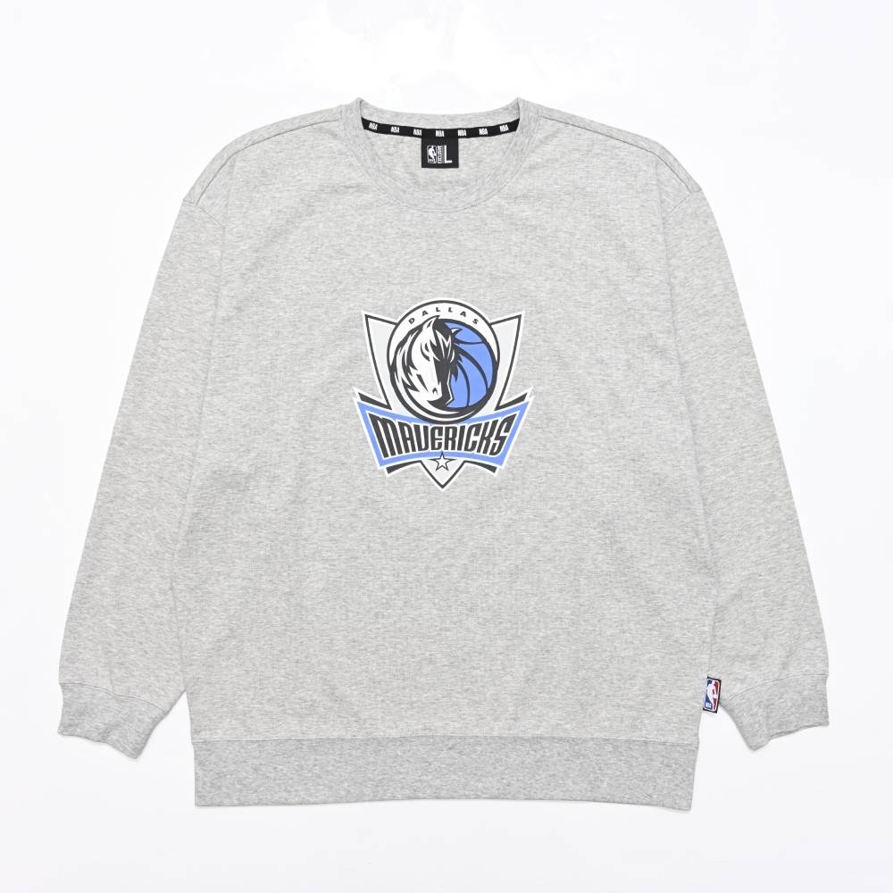 NBA 大學T 隊徽印刷 灰 薄款 長袖上衣 獨行俠隊 3255101111