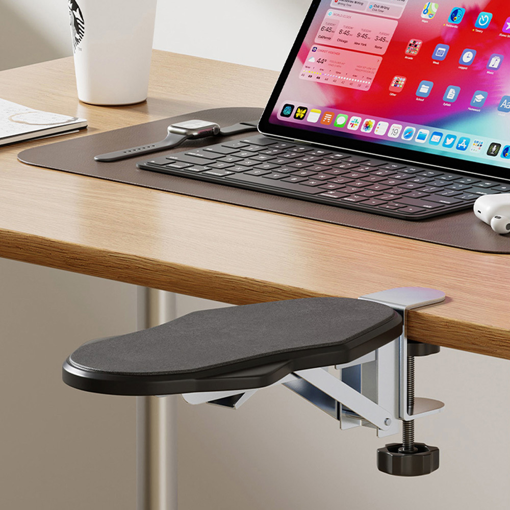 【AOTTO】人體工學辦公電腦手臂肘托支撐架(桌面延伸/手托架/支架/懶人滑鼠鍵盤)