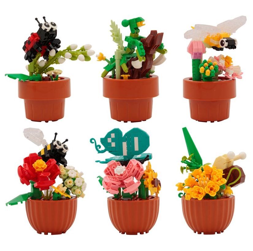 【LESSER & PAVEY 】Minibricks 昆蟲盆栽微型積木