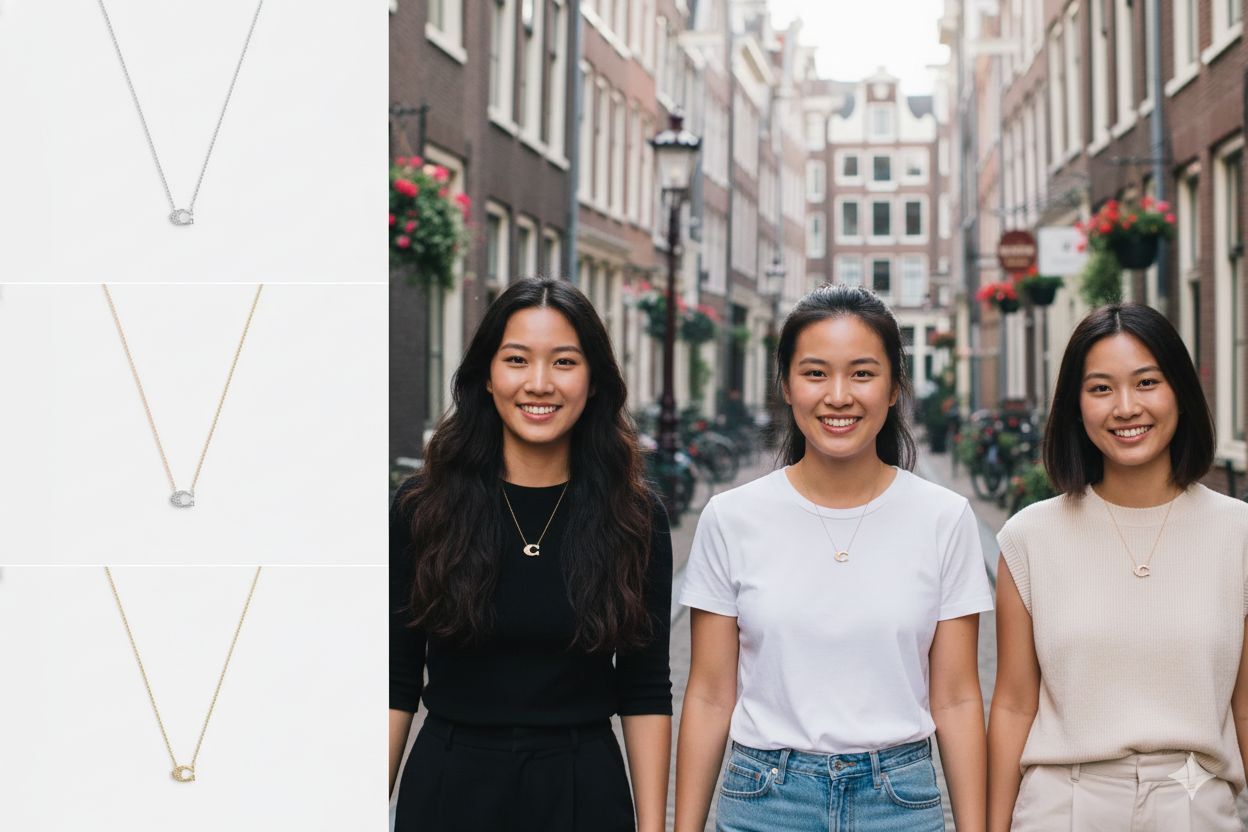 【預購】Q121709 Coach Pave Signature 項鍊