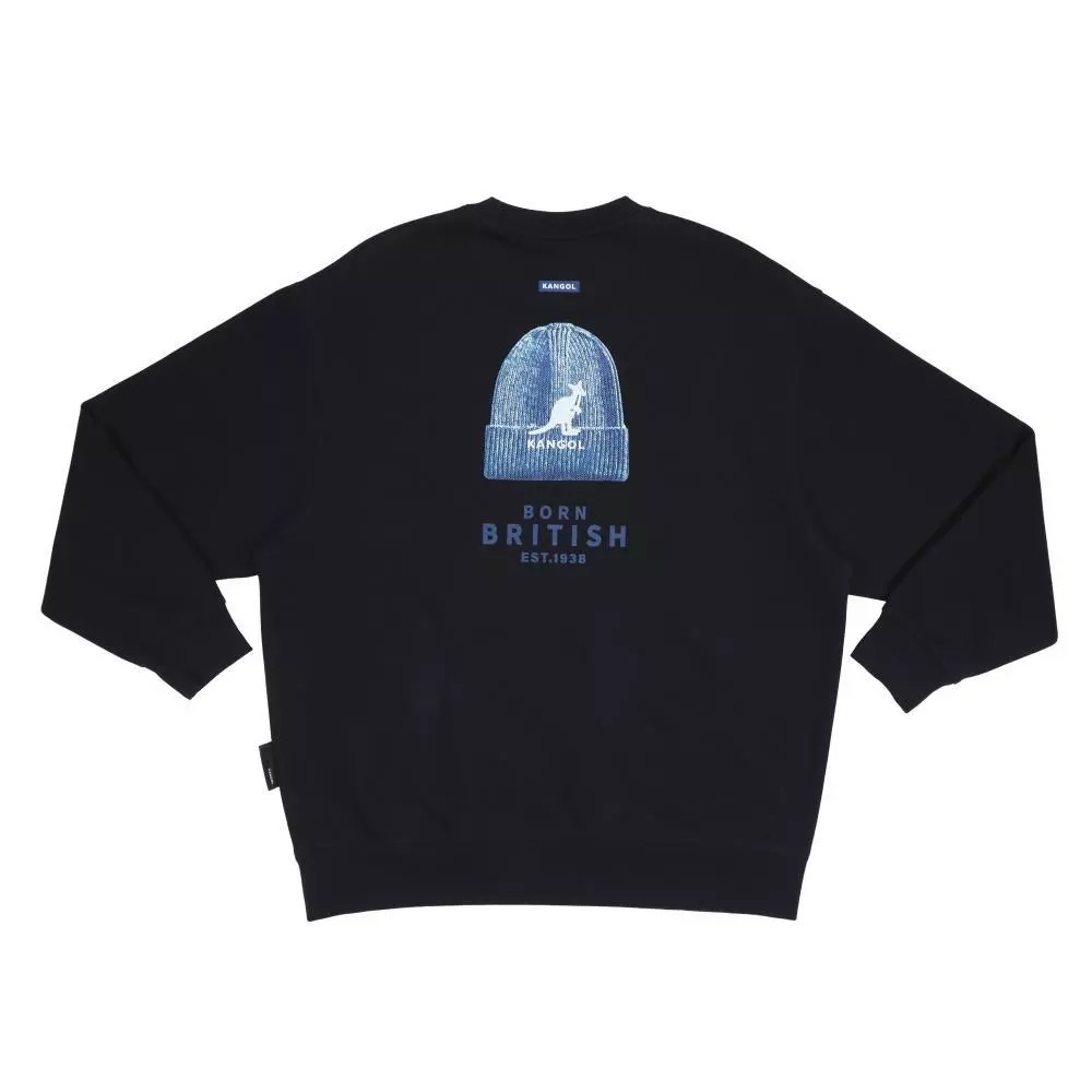 KANGOL 大學T 黑 毛帽 LOGO 刷毛 圓領T 中性 6555101420