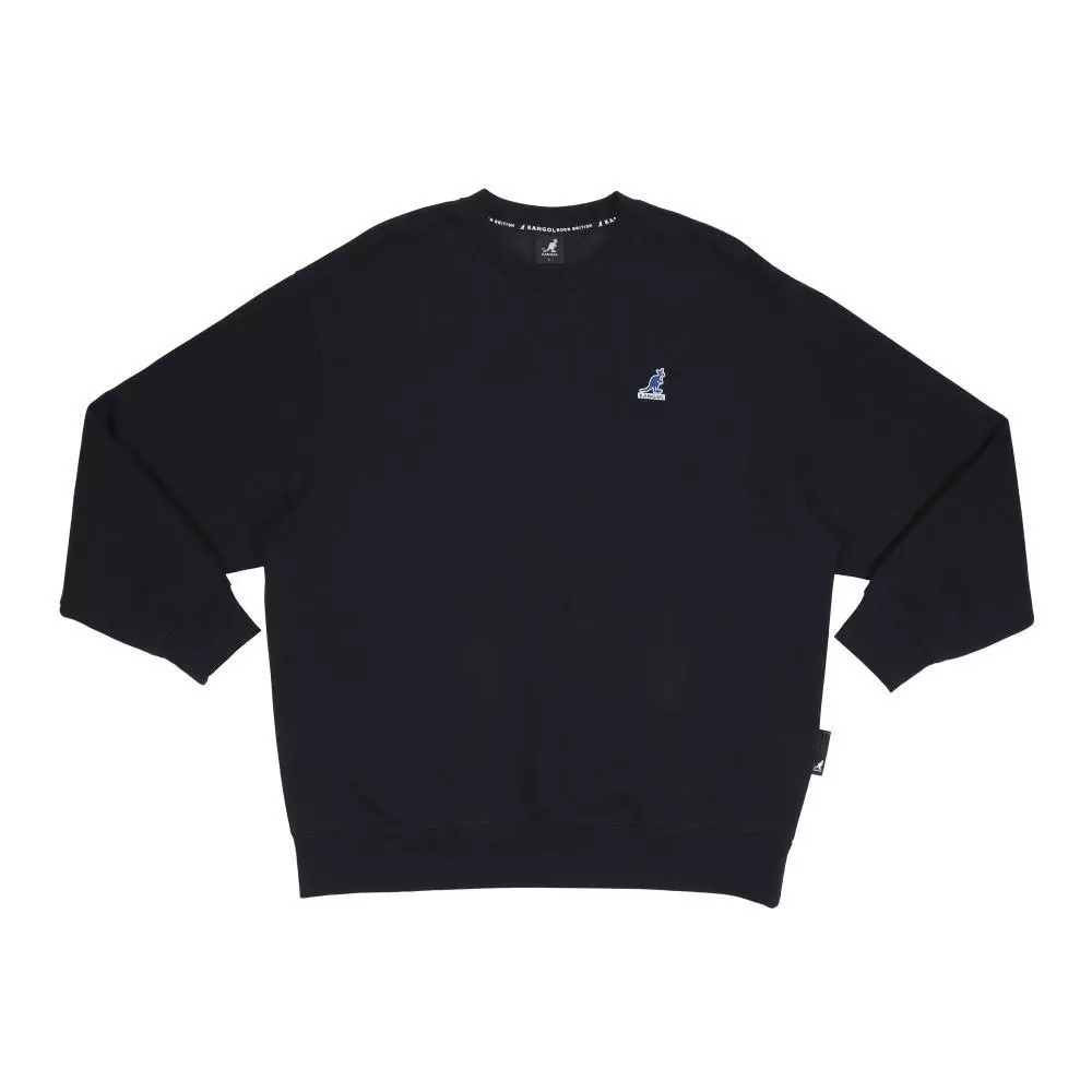 KANGOL 大學T 黑 毛帽 LOGO 刷毛 圓領T 中性 6555101420