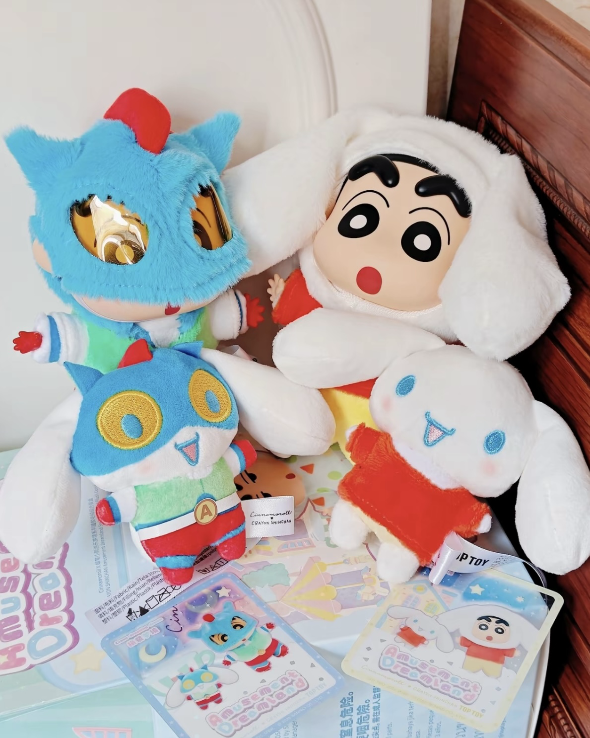 <正版授權>TOPTOY x 大耳狗 x 蠟筆小新 遊樂夢境系列 盲盒 三麗鷗 毛絨 娃娃 吊飾 別針