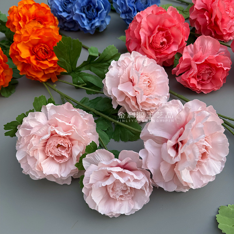 仿真絹布盛開露蓮