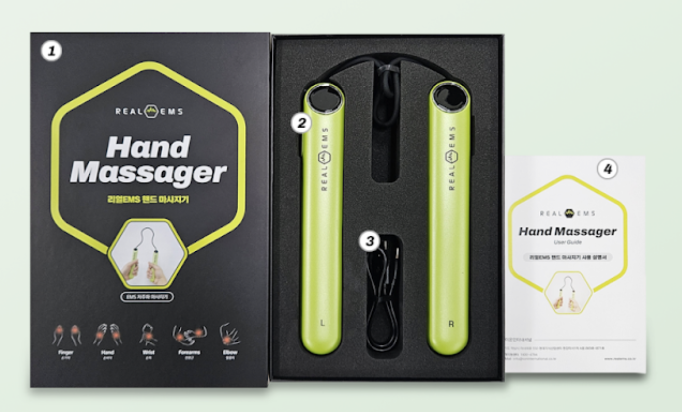 Real EMS 手部按摩器 產品配件清單