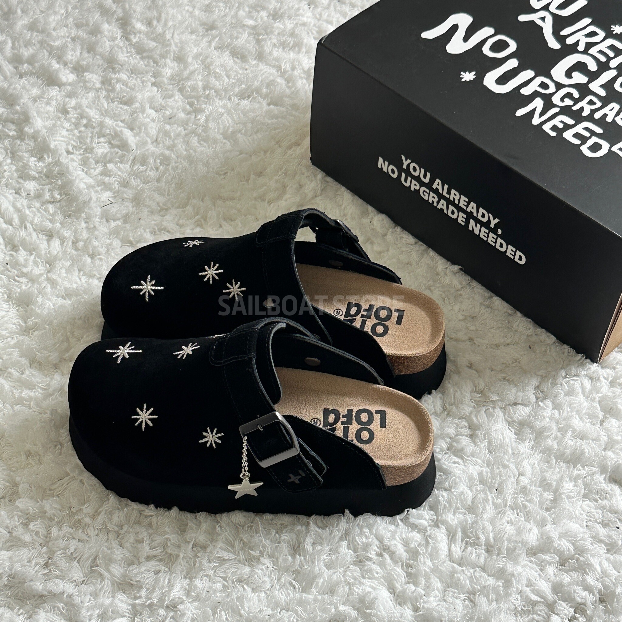 #預購 🇰🇷韓國 OTZ × LOFA 星星麂皮 厚底勃肯鞋