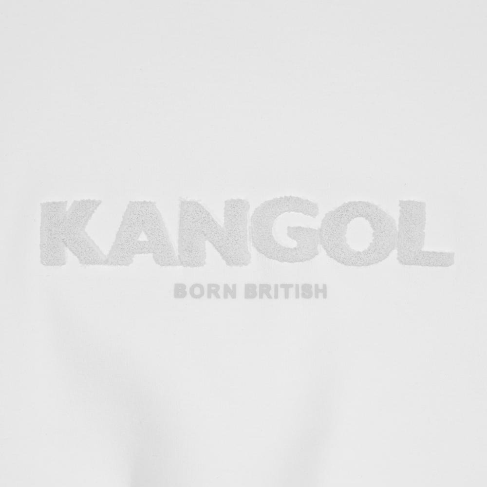 KANGOL 大學T 白色 LOGO 刷毛 長袖 上衣 女 6552100500