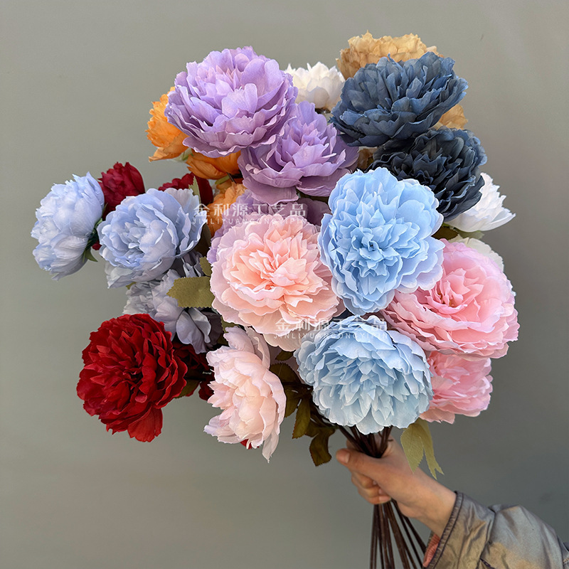 仿真絹布如意牡丹