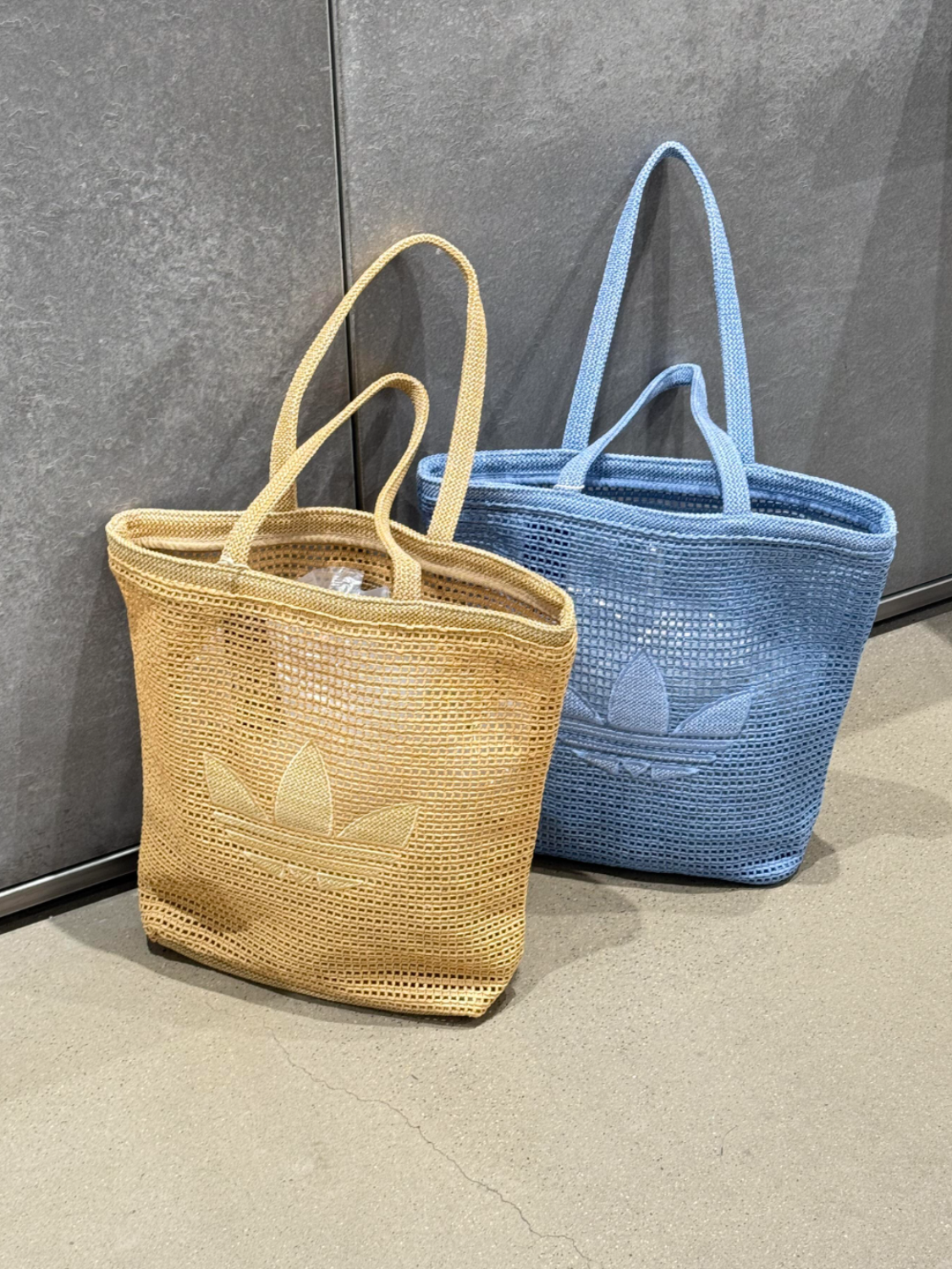 代購-Adidas Originals Knitting 編織 托特包 復古燕麥 KC1421/藍KW2006