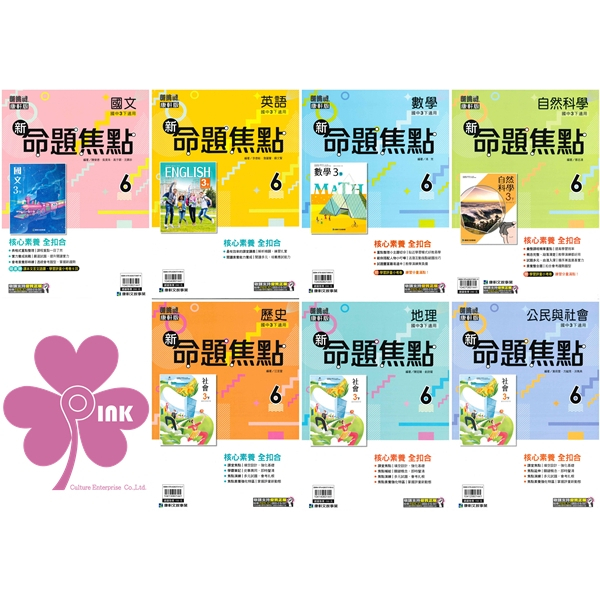 國中「康軒出版」新命題焦點(6)_國文/英語/數學/自然/歷史/地理/公民_9年級(114下)