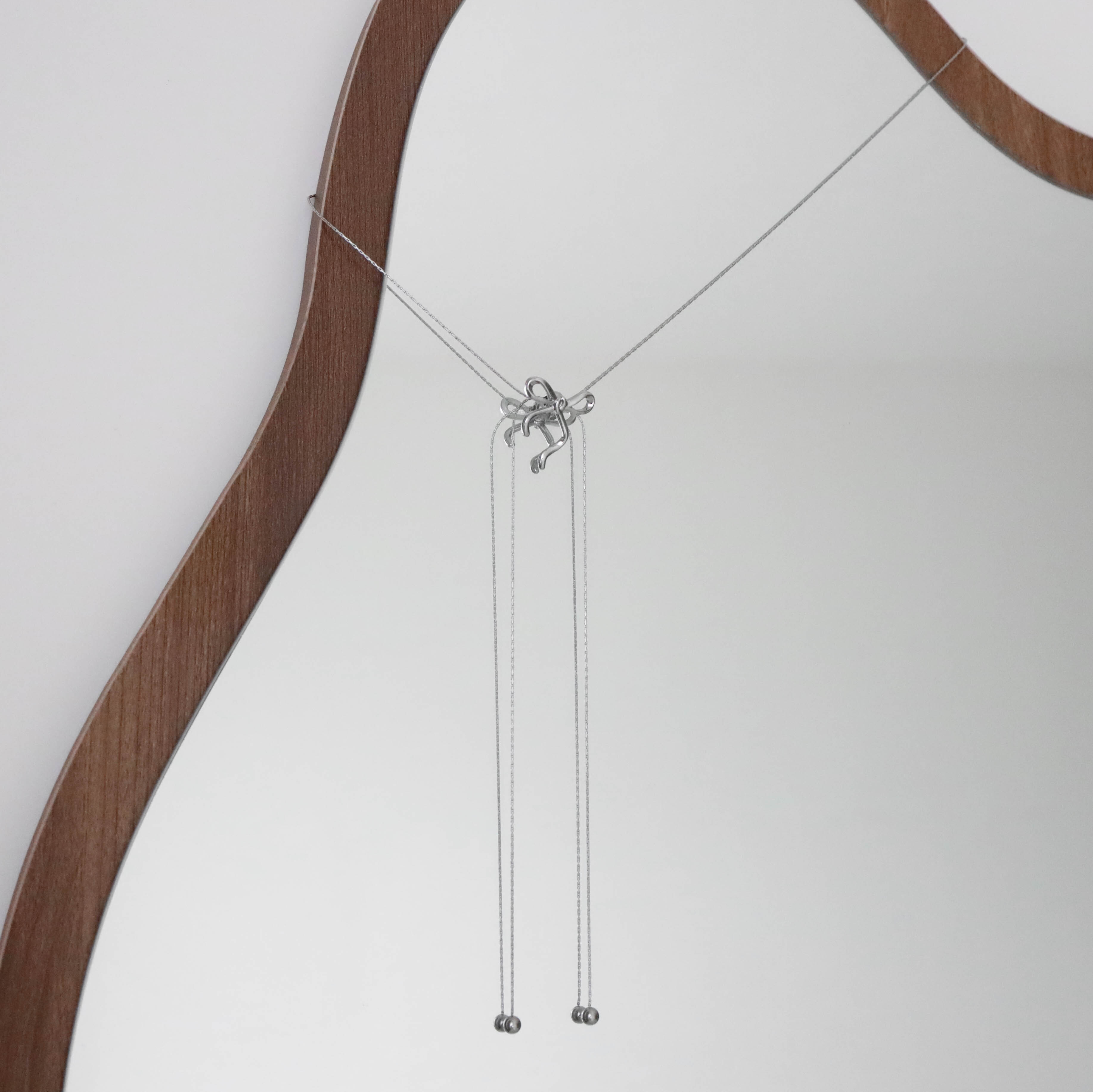 不怕水蝴蝶結可調節長項鍊