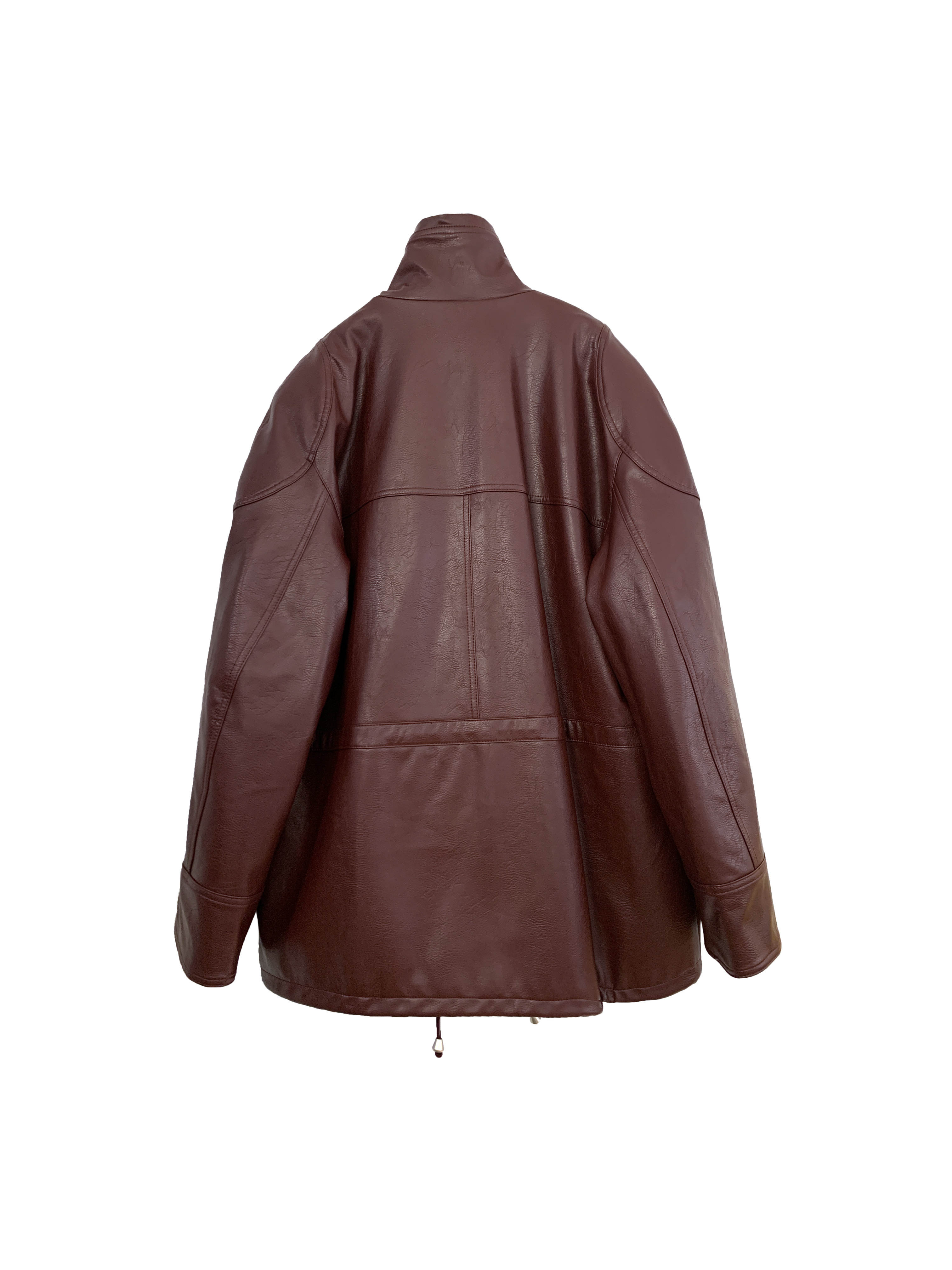 立領廓肩寬皮外