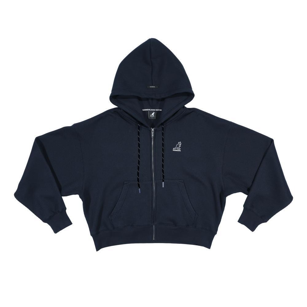 KANGOL 外套 深藍 經典 刷毛 連帽外套 女 6552140380