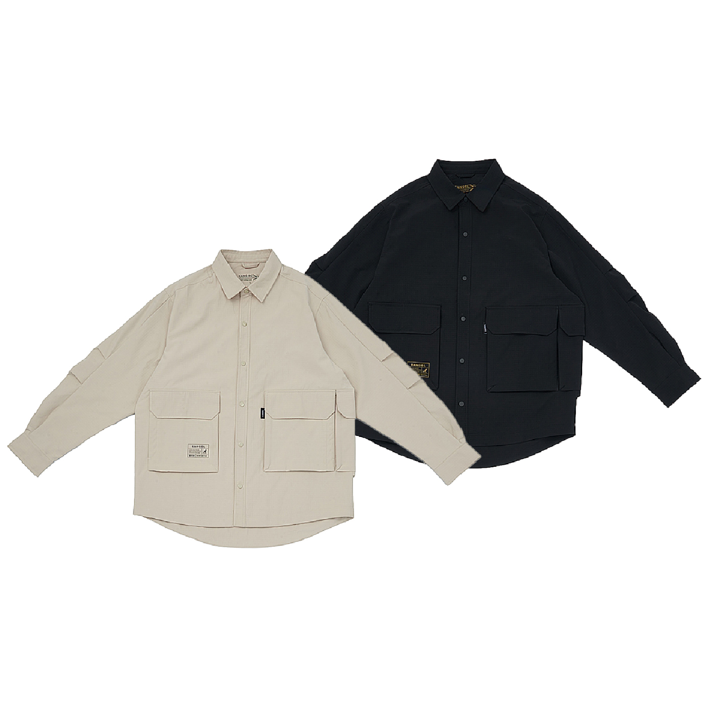 男女款 KANGOL JACKET 黑色 卡其色 英國 袋鼠 中性 工裝 襯衫 長袖 外套【64551471】