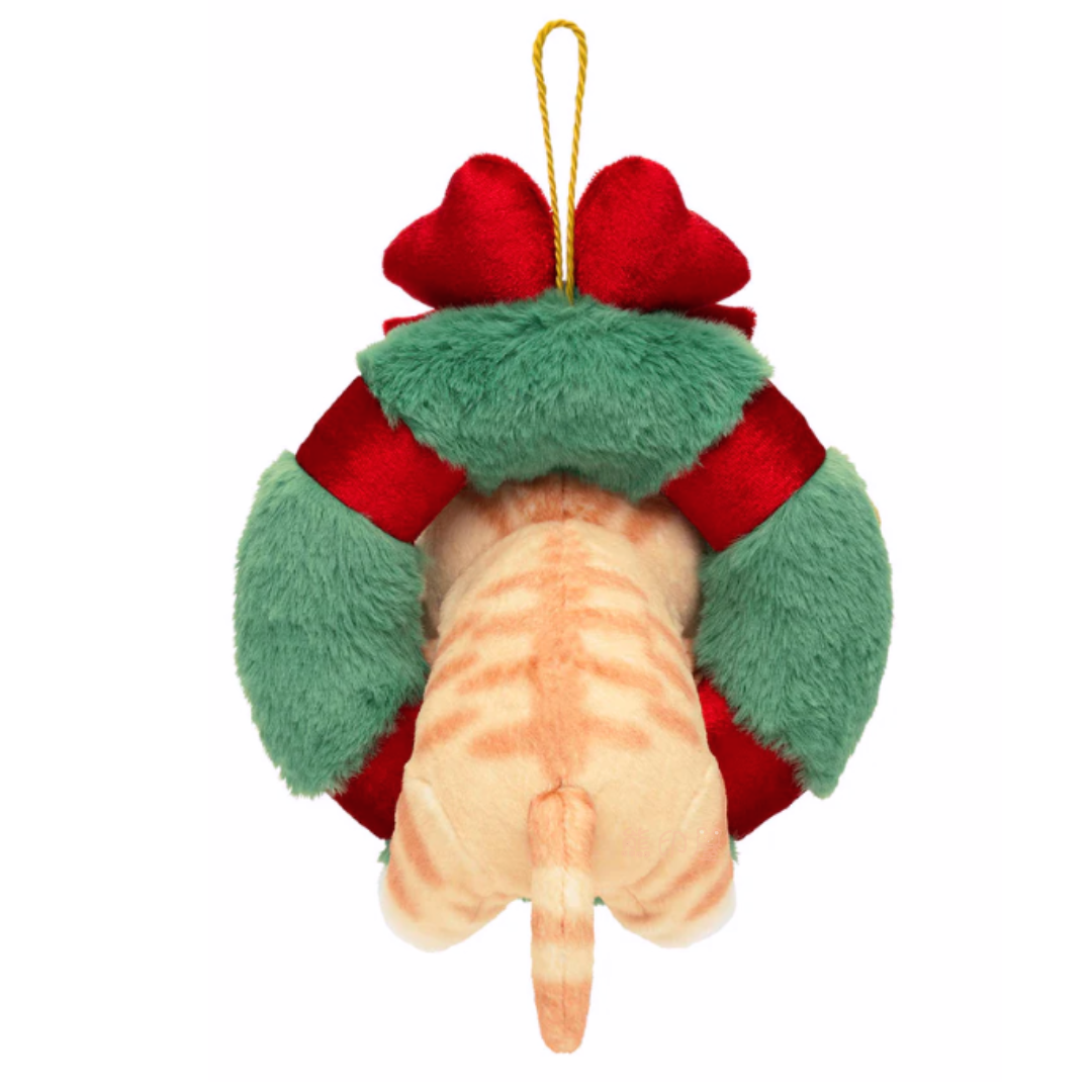 Mofusand 貓咪款聖誕花圈毛公仔吊飾 掛飾 聖誕掛飾