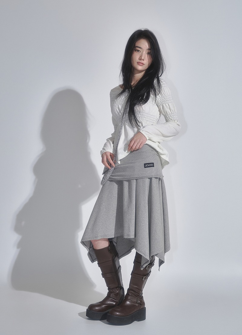 ASON LENA UNBALANCE SKIRT