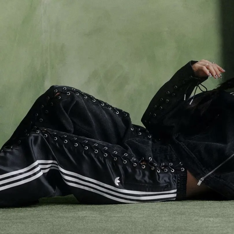 ADIDAS DENIM FB TP 設計感 繫帶 丹寧長褲 三線褲 愛迪達 KS3878