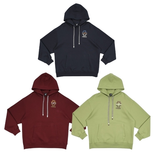 KANGOL 帽T 酒紅 抹茶綠 深藍 圖騰 棉T 中性 6555105002 6555105072 6555105080