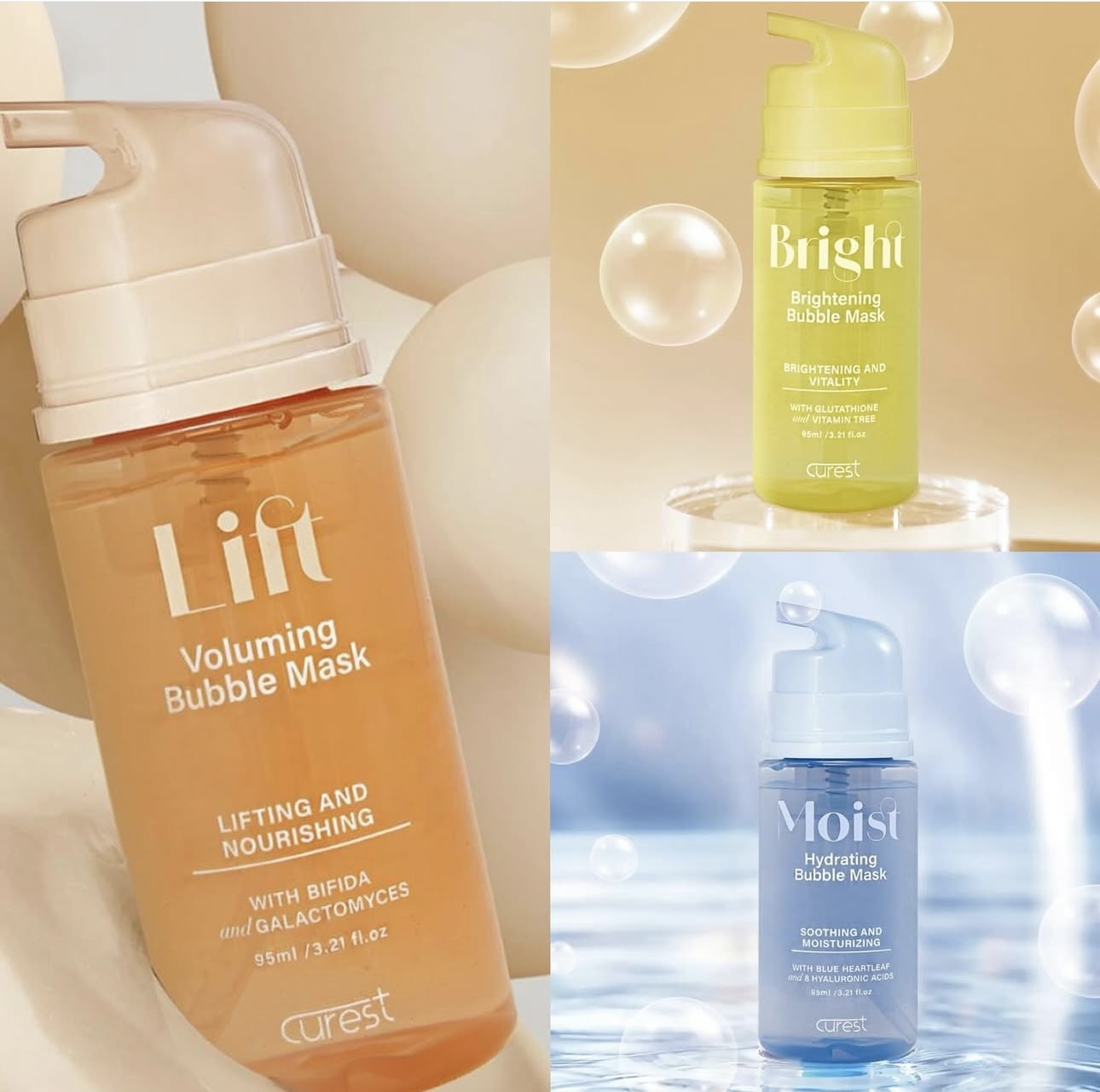 現 貨｜韓國 CUREST 10秒免沖洗泡泡面膜 95mL