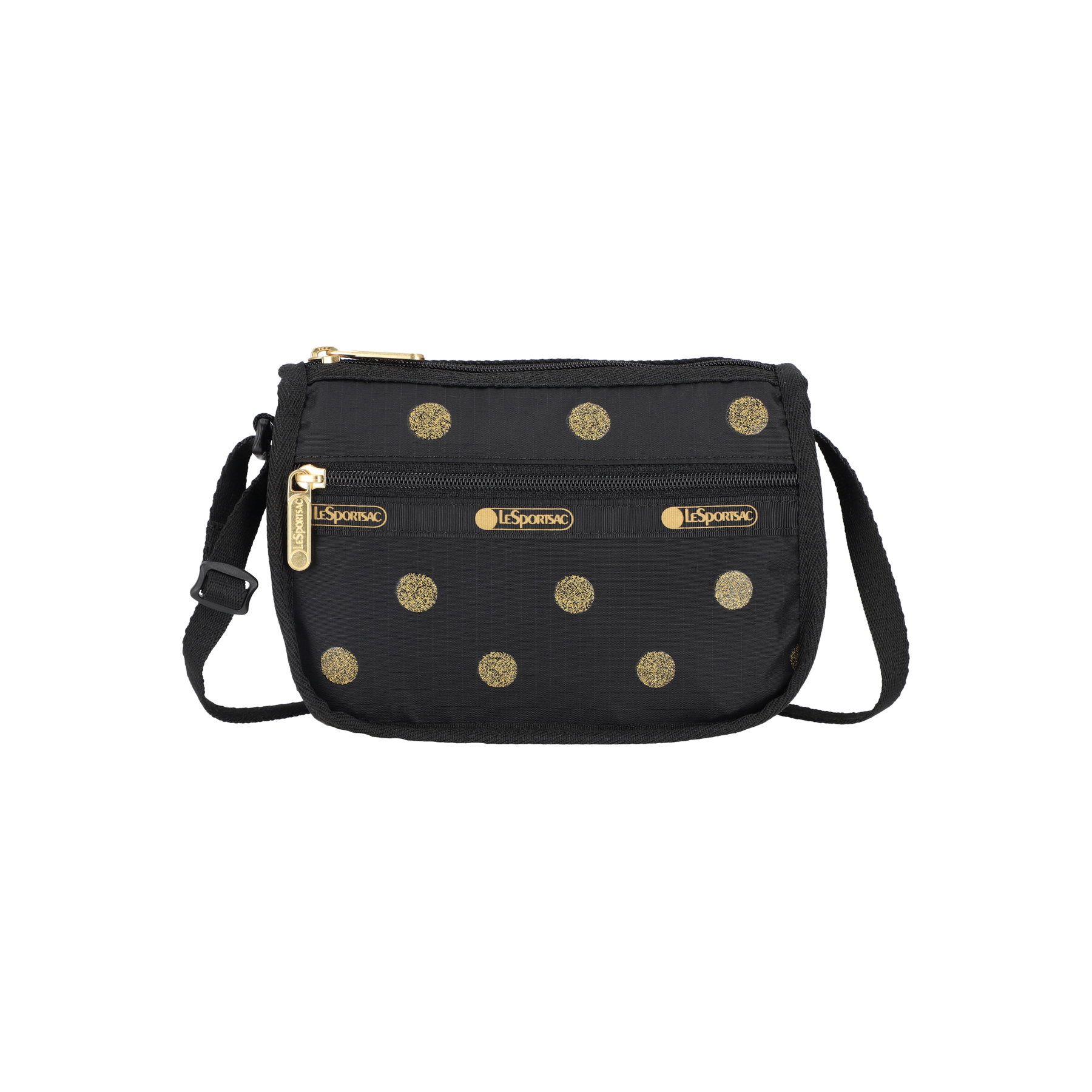 經典迷你斜揹袋 (GOLD GLITTER DOTS)