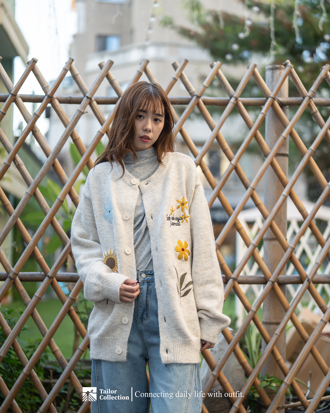 #預購 Tailor collection 復古學院風 花卉刺繡開衫毛衣外套 三色