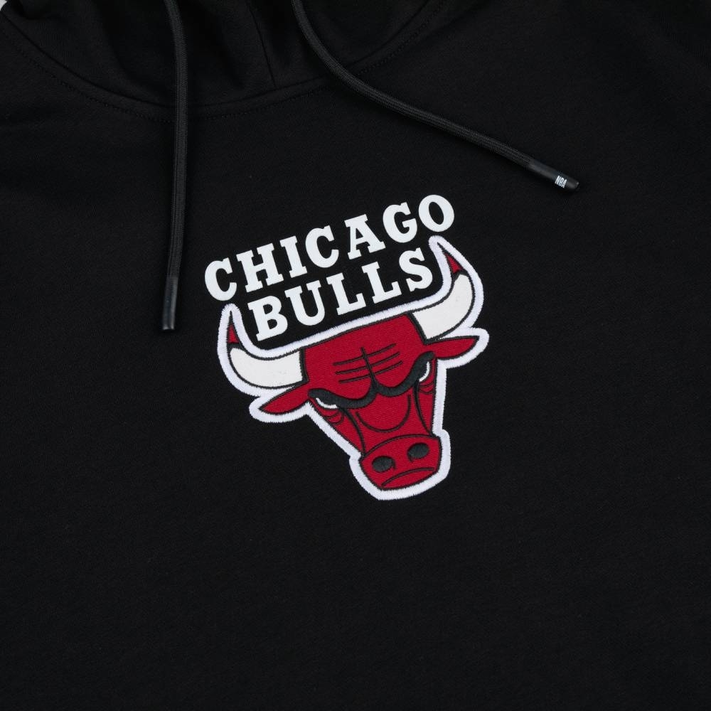 NBA 帽T 隊徽刺繡 黑 連帽T恤 公牛隊 3355149320