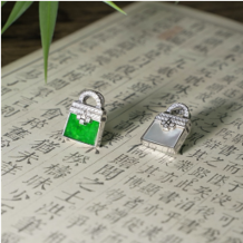 1218GZ79-翡翠GZ-銀鑲包包吊墜小（C79）