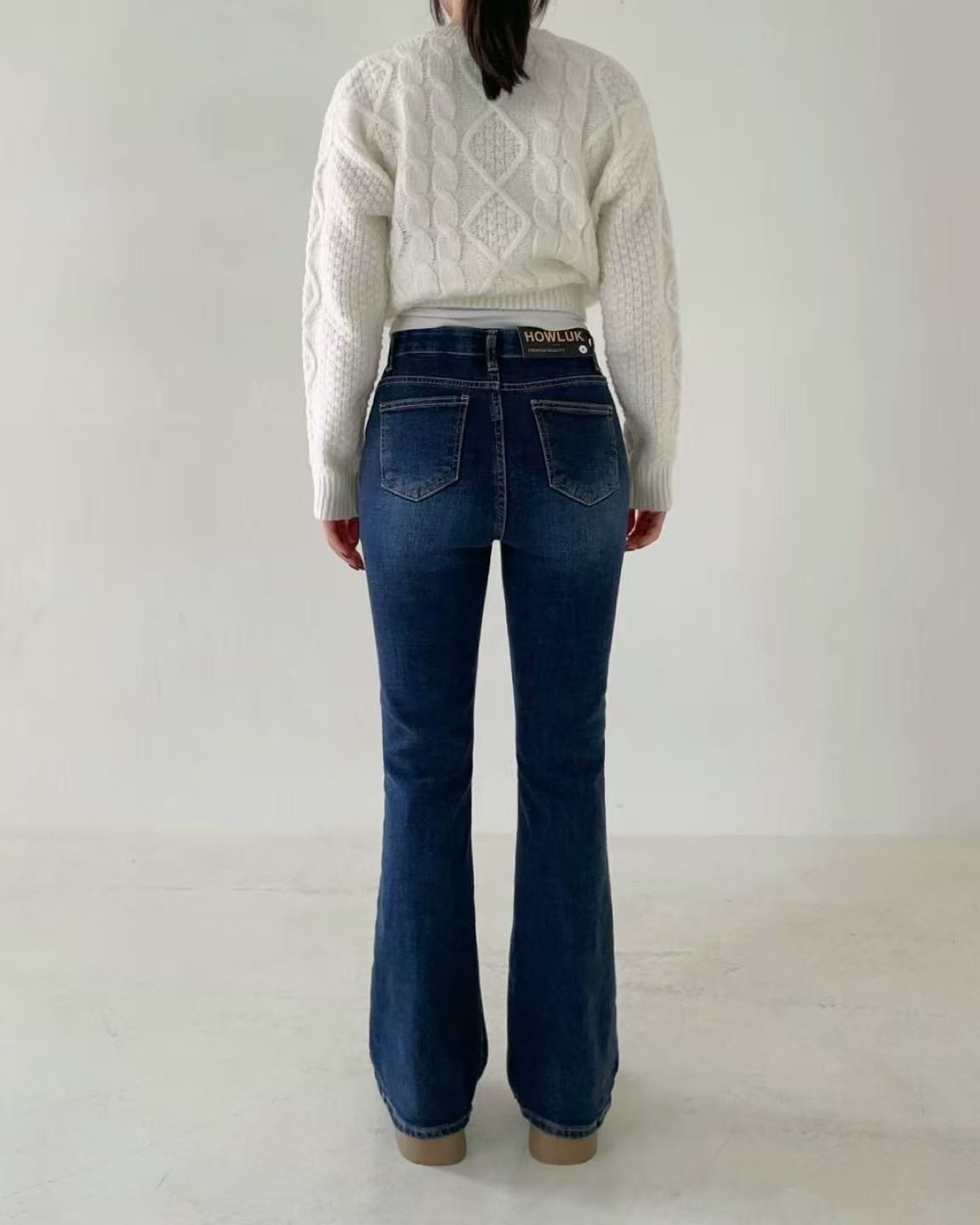 HL2505-3 微喇水洗刷薄毛牛仔褲