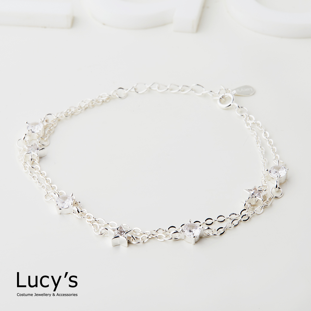 925純銀 繁星點點 雙層手鍊 (123022)