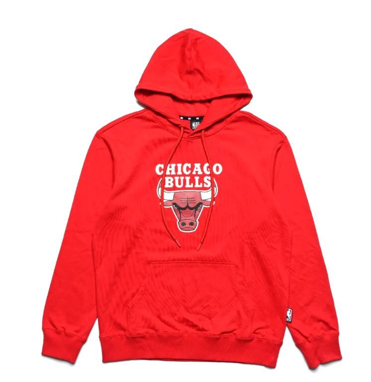 NBA 帽T 隊徽印 紅 連帽T恤 公牛隊 3255105242
