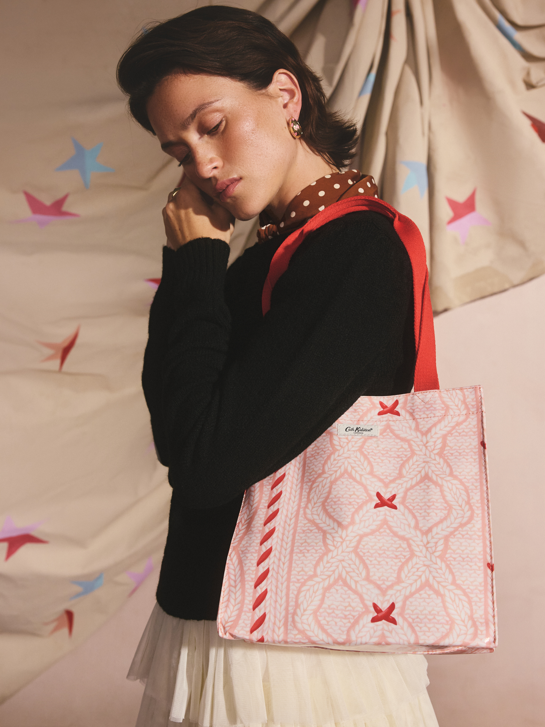 Knit Print 萬用中手提袋