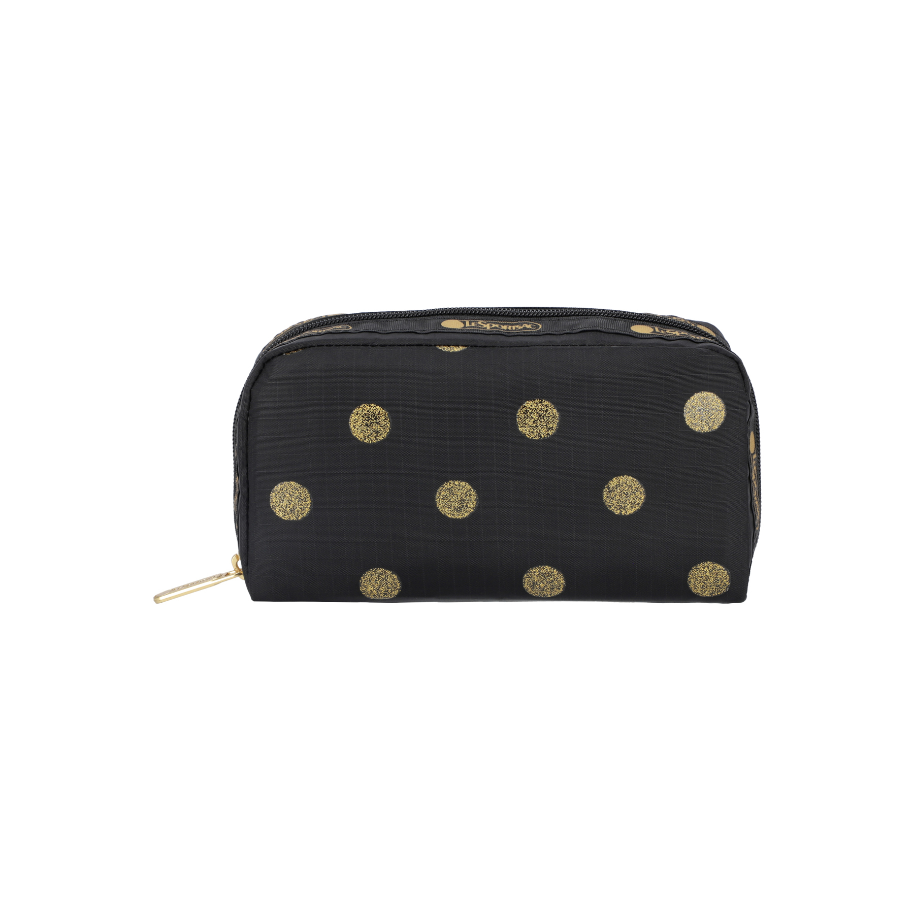 長形化妝袋 (GOLD GLITTER DOTS)