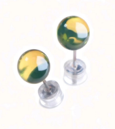 [S] GEMZ & CO AMBER Blue Amber Earrings, A2 (A2)