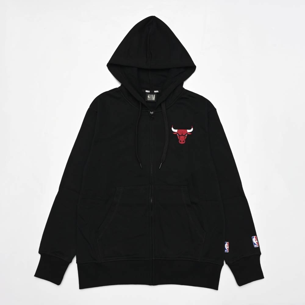 NBA 外套 基本 黑 連帽外套 公牛隊 3255140220