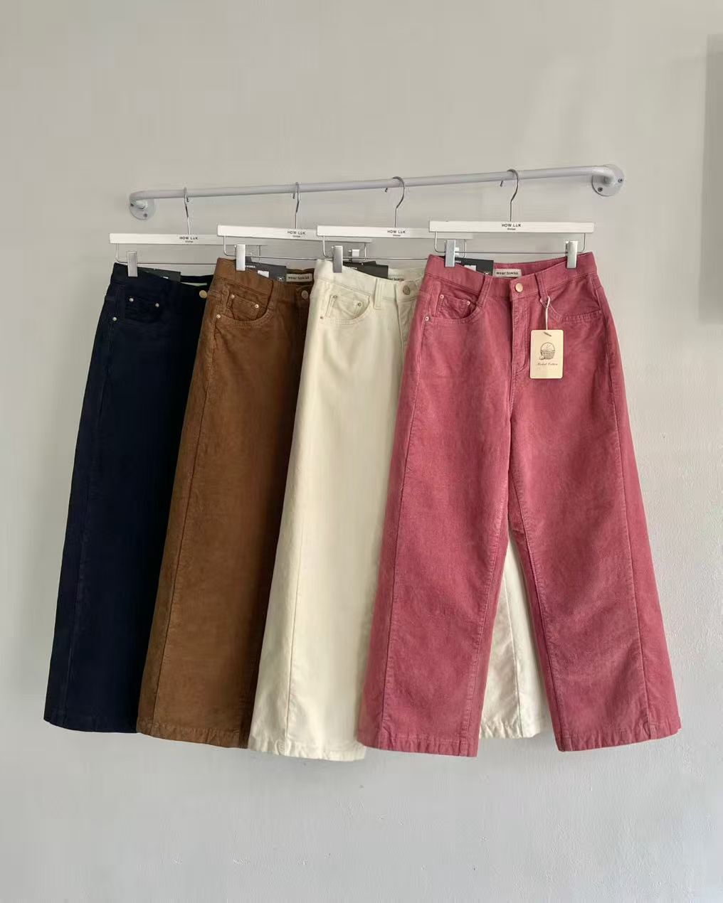 HL269 冬日刷薄毛牛仔褲