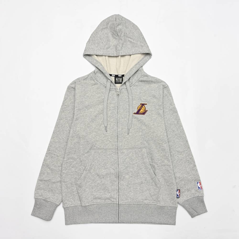 NBA 外套 基本 灰 連帽外套 湖人隊 3255140411