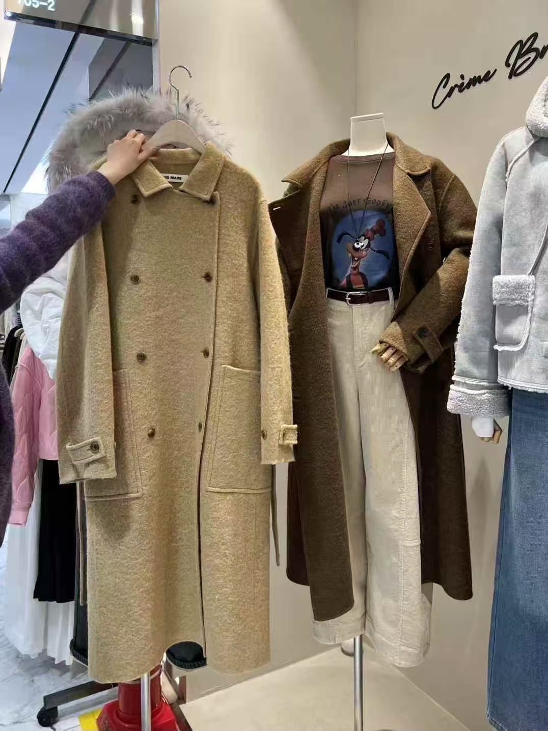 CB5326 混羊駝毛雙排扣大衣