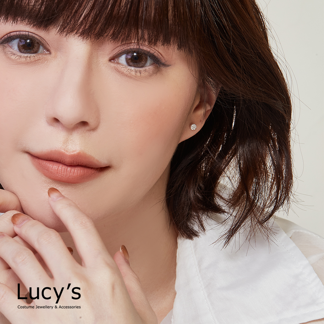 *925純銀〔輕銀系列〕亮點 耳環 (128560)