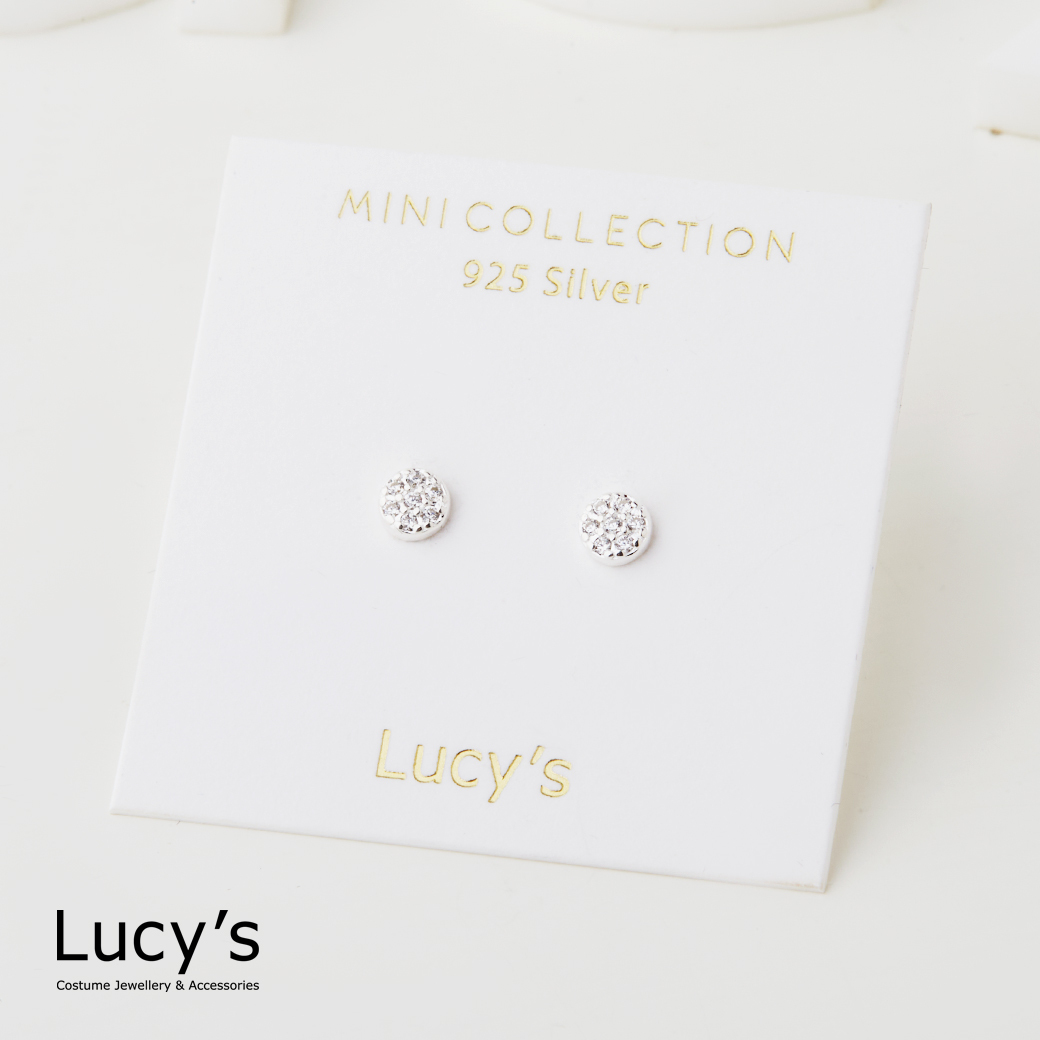 *925純銀〔輕銀系列〕亮點 耳環 (128560)