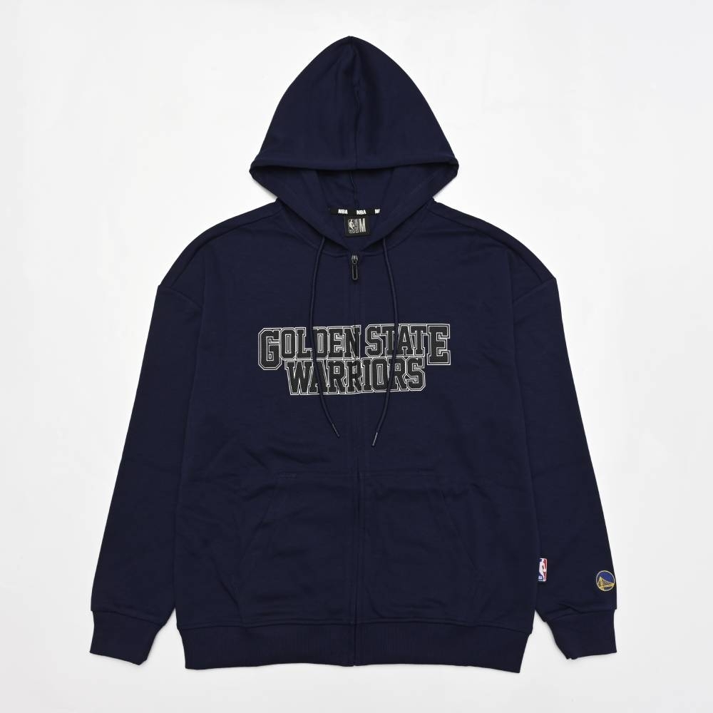 NBA 外套 落肩 深藍 連帽外套 勇士隊 3255141380