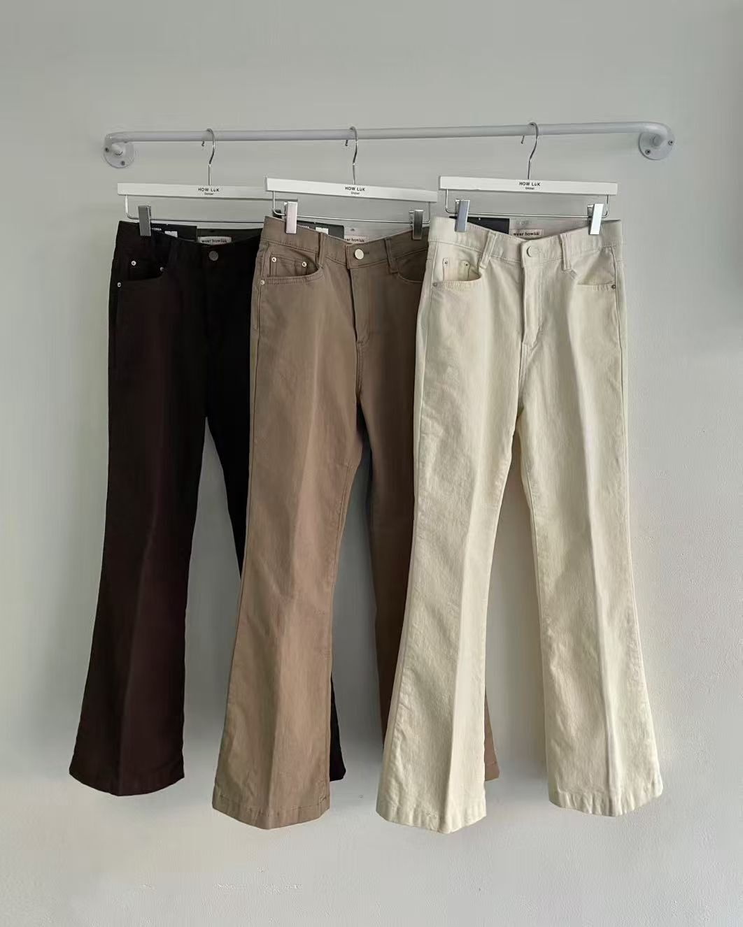 HL253-1 美拉德色系刷薄毛牛仔褲 *特價* (優惠碼同充值購物金不適用)