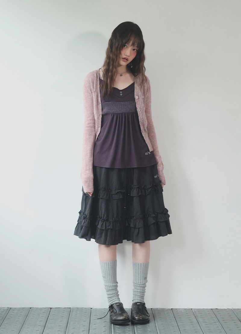 ASON CHECK KANGKANG MIDI SKIRT