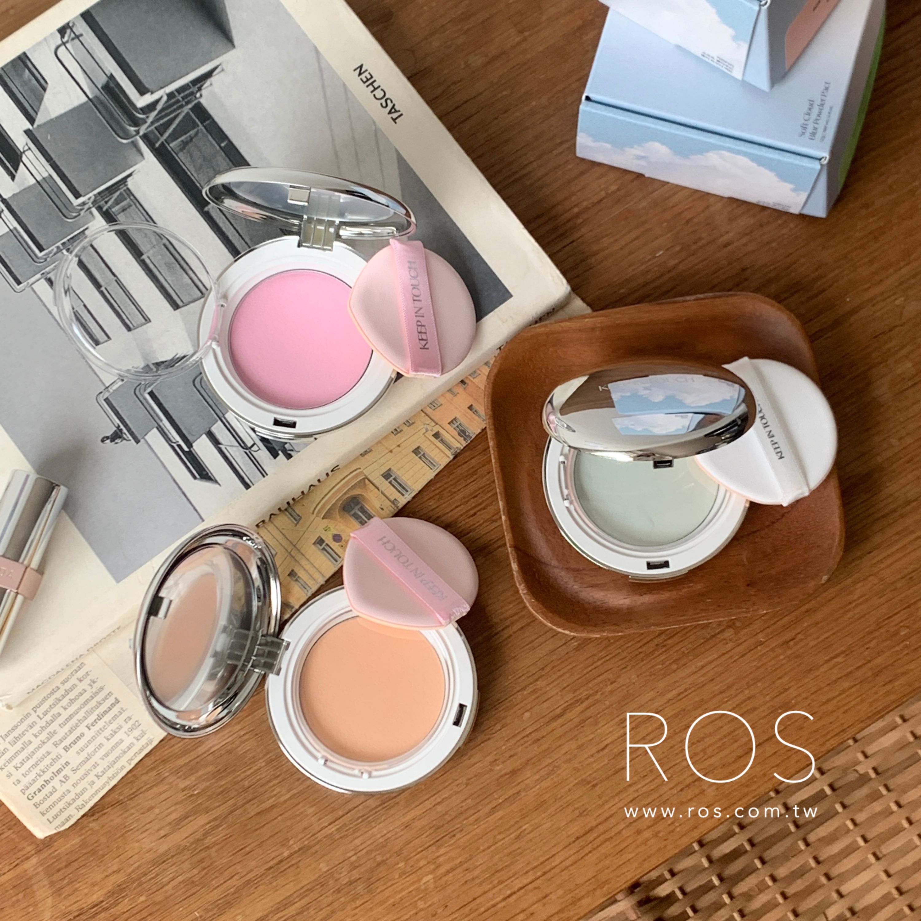 KEEP IN TOUCH 柔霧雲朵定妝粉餅(3colors)